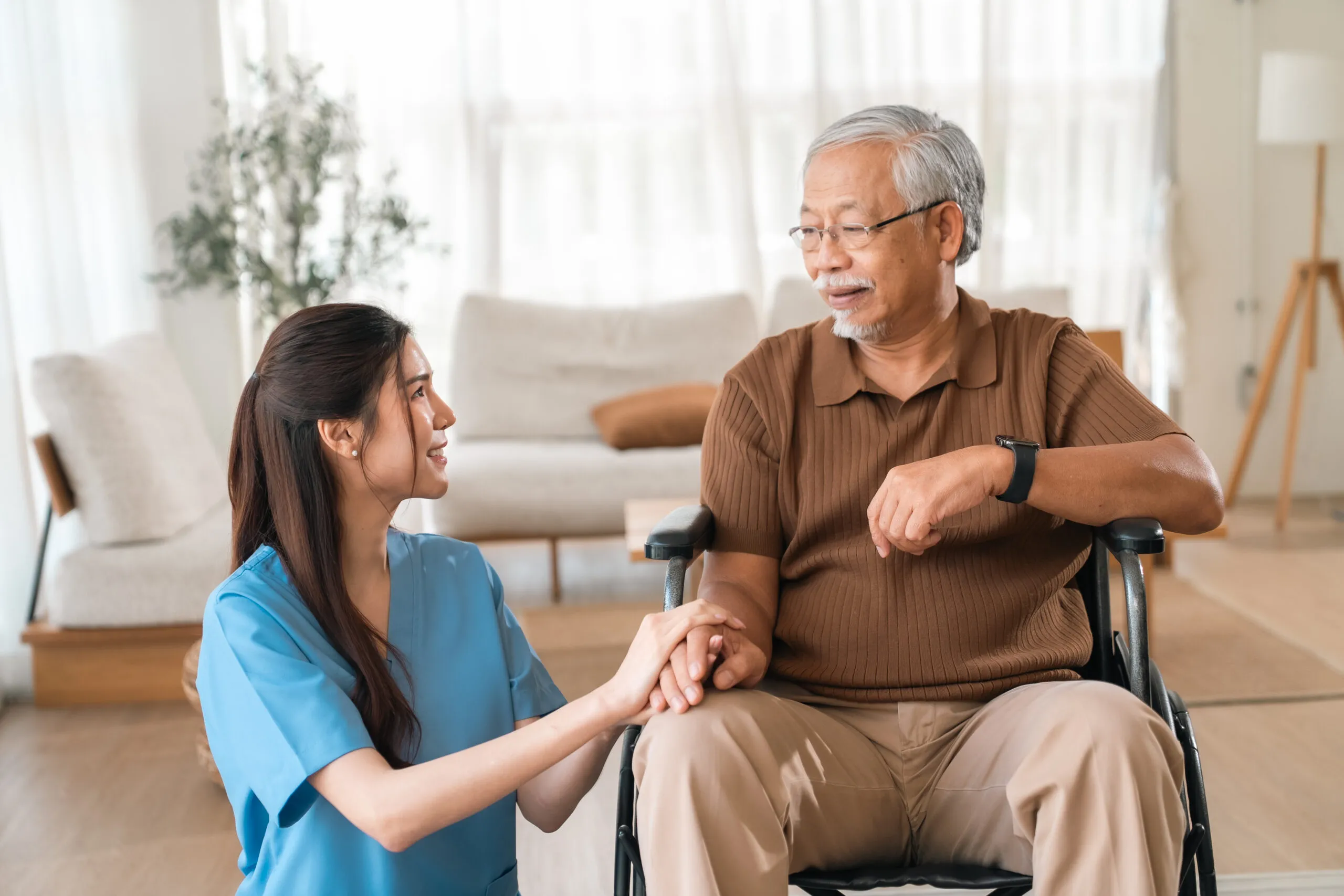 Trusted in-home care agency McKinney, TX caregiver providing home care support for a senior at home